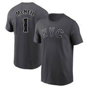 Men's New York Mets Jeff McNeil ＃1 Graphite 2024 City Connect Fuse Name & Number T-Shirt