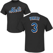 Men's New York Mets Jesse Winker ＃3 Roster Name & Number T-Shirt - Black