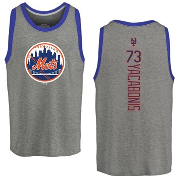 Men's New York Mets Jimmy Yacabonis ＃73 Backer Tank Top Ash