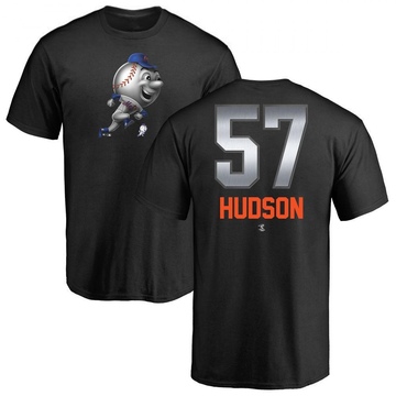 Men's New York Mets Joe Hudson ＃57 Midnight Mascot T-Shirt - Black