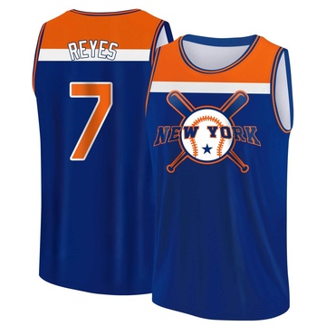 Men's New York Mets Jose Reyes ＃7 Legend Baseball Tank Top - Royal/Orange