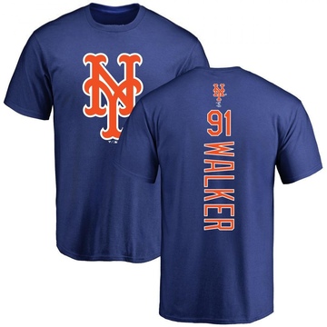 Men's New York Mets Josh Walker ＃91 Backer T-Shirt - Royal