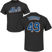 Men's New York Mets Julio Teheran ＃49 Roster Name & Number T-Shirt - Black