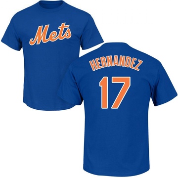 Men's New York Mets Keith Hernandez ＃17 Roster Name & Number T-Shirt - Royal