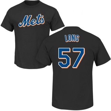 Men's New York Mets Kevin Long ＃57 Roster Name & Number T-Shirt - Black