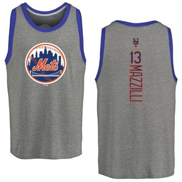 Men's New York Mets Lee Mazzilli ＃13 Backer Tank Top Ash