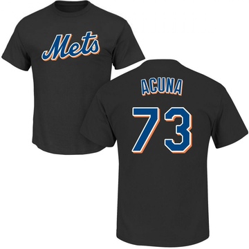 Men's New York Mets Luisangel Acuna ＃73 Roster Name & Number T-Shirt - Black