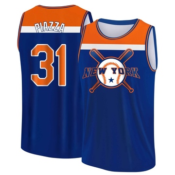 Men's New York Mets Mike Piazza ＃31 Legend Baseball Tank Top - Royal/Orange