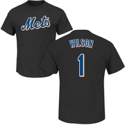 Men's New York Mets Mookie Wilson ＃1 Roster Name & Number T-Shirt - Black