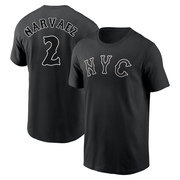 Men's New York Mets Omar Narvaez ＃2 2024 City Connect Name & Number T-Shirt - Black