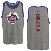 Men's New York Mets Paul Blackburn ＃58 Backer Tank Top Ash