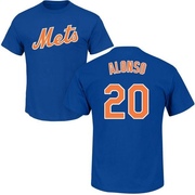 Men's New York Mets Pete Alonso ＃20 Roster Name & Number T-Shirt - Royal