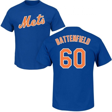 Men's New York Mets Peyton Battenfield ＃60 Roster Name & Number T-Shirt - Royal