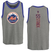 Men's New York Mets Ryne Stanek ＃55 Backer Tank Top Ash