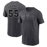 Men's New York Mets Ryne Stanek ＃55 Graphite 2024 City Connect Fuse Name & Number T-Shirt