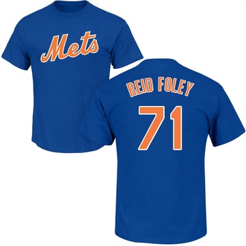 Men's New York Mets Sean Reid-Foley ＃71 Roster Name & Number T-Shirt - Royal