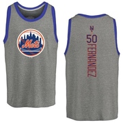 Men's New York Mets Sid Fernandez ＃50 Backer Tank Top Ash