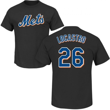 Men's New York Mets Tim Locastro ＃26 Roster Name & Number T-Shirt - Black