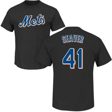 Men's New York Mets Tom Seaver ＃41 Roster Name & Number T-Shirt - Black