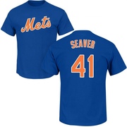 Men's New York Mets Tom Seaver ＃41 Roster Name & Number T-Shirt - Royal