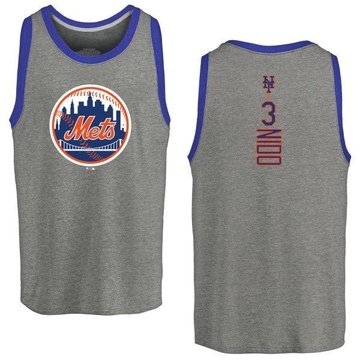 Men's New York Mets Tomas Nido ＃3 Backer Tank Top Ash