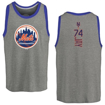 Men's New York Mets Tyler Jay ＃74 Backer Tank Top Ash