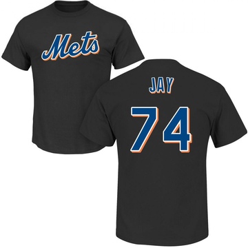 Men's New York Mets Tyler Jay ＃74 Roster Name & Number T-Shirt - Black