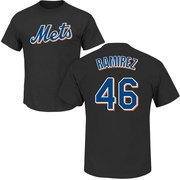 Men's New York Mets Yohan Ramirez ＃46 Roster Name & Number T-Shirt - Black