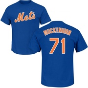 Men's New York Mets Zach Muckenhirn ＃71 Roster Name & Number T-Shirt - Royal