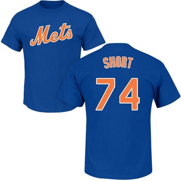 Men's New York Mets Zack Short ＃74 Roster Name & Number T-Shirt - Royal