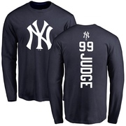 Men's New York Yankees Aaron Judge ＃99 Backer Long Sleeve T-Shirt - Navy