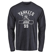 Men's New York Yankees Aaron Judge ＃99 Base Runner Long Sleeve T-Shirt - Navy