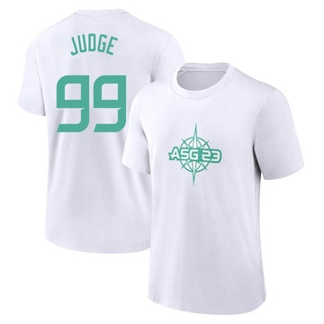 Men's New York Yankees Aaron Judge ＃99 Game 2023 All-Star Name & Number T-Shirt - White