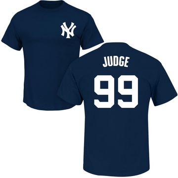 Men's New York Yankees Aaron Judge ＃99 Roster Name & Number T-Shirt - Navy