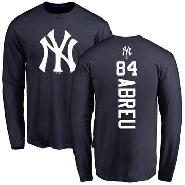 Men's New York Yankees Albert Abreu ＃84 Backer Long Sleeve T-Shirt - Navy