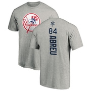 Men's New York Yankees Albert Abreu ＃84 Backer T-Shirt Ash