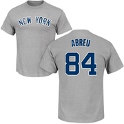 Men's New York Yankees Albert Abreu ＃84 Roster Name & Number T-Shirt - Gray