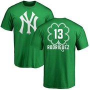 Men's New York Yankees Alex Rodriguez ＃13 Dubliner Name & Number T-Shirt Kelly - Green