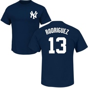 Men's New York Yankees Alex Rodriguez ＃13 Roster Name & Number T-Shirt - Navy