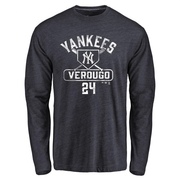 Men's New York Yankees Alex Verdugo ＃24 Base Runner Long Sleeve T-Shirt - Navy