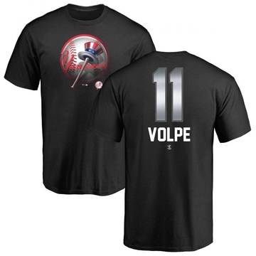 Men's New York Yankees Anthony Volpe ＃11 Midnight Mascot T-Shirt - Black