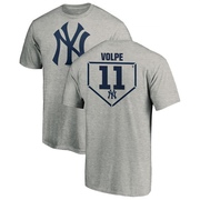 Men's New York Yankees Anthony Volpe ＃11 RBI T-Shirt Heathered - Gray