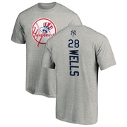 Men's New York Yankees Austin Wells ＃28 Backer T-Shirt Ash