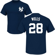 Men's New York Yankees Austin Wells ＃28 Roster Name & Number T-Shirt - Navy