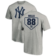 Men's New York Yankees Austin Wells ＃88 RBI T-Shirt Heathered - Gray