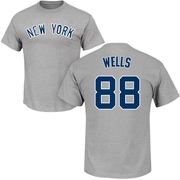 Men's New York Yankees Austin Wells ＃88 Roster Name & Number T-Shirt - Gray