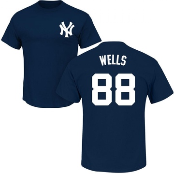 Men's New York Yankees Austin Wells ＃88 Roster Name & Number T-Shirt - Navy