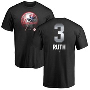 Men's New York Yankees Babe Ruth ＃3 Midnight Mascot T-Shirt - Black