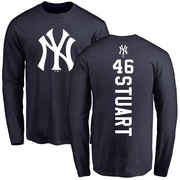 Men's New York Yankees Baron Stuart ＃46 Backer Long Sleeve T-Shirt - Navy