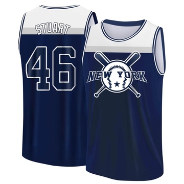 Men's New York Yankees Baron Stuart ＃46 Legend Baseball Tank Top - Navy/White